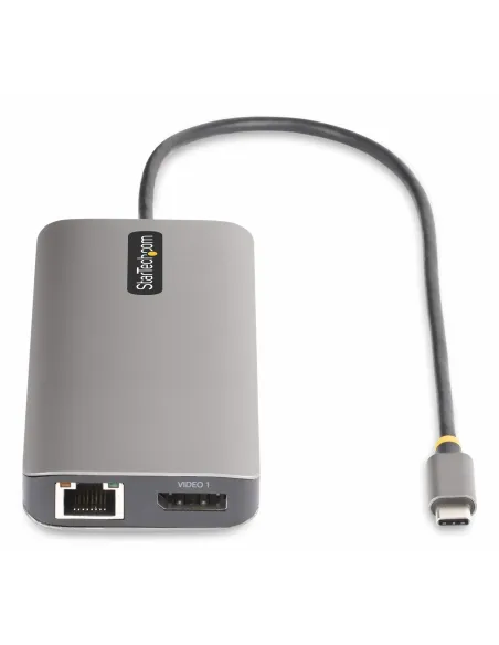 StarTech.com Adaptador Multipuerto USB-C de 3 Monitores HDMI DP - 4K 60Hz Doble + 4K 30Hz HDMI y DP - Hub 4x USB-A - PD de 100W