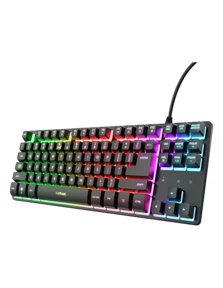 Trust GXT 833 Thado TKL teclado Juego USB QWERTY Español Negro