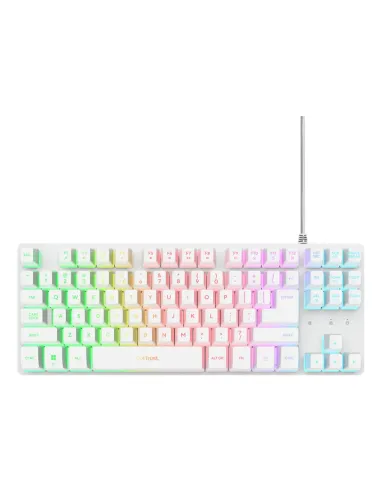 Trust GXT 833W Thado TKL teclado Juego USB QWERTY Español Blanco