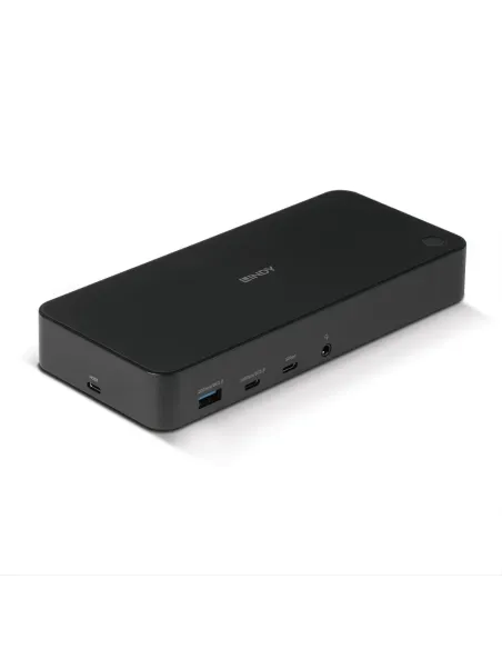 Lindy 43366 base para portátil y replicador de puertos Acoplamiento USB 3.2 Gen 2 (3.1 Gen 2) Type-C Negro