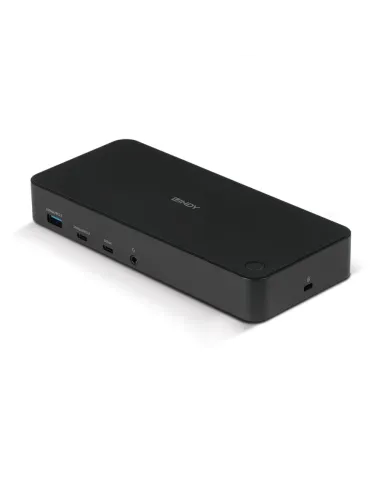 Lindy 43366 base para portátil y replicador de puertos Acoplamiento USB 3.2 Gen 2 (3.1 Gen 2) Type-C Negro
