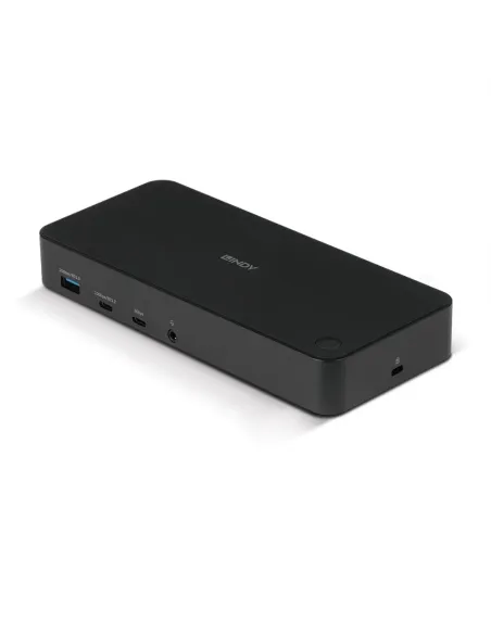 Lindy 43366 base para portátil y replicador de puertos Acoplamiento USB 3.2 Gen 2 (3.1 Gen 2) Type-C Negro