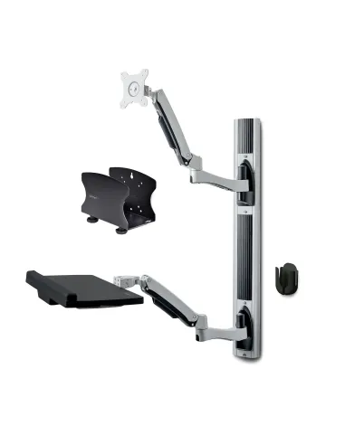 StarTech.com Estación de Trabajo Soporte de Pared para Monitor VESA de 27 Pulgadas (10kg) con Bracket para CPU   Ordenador y