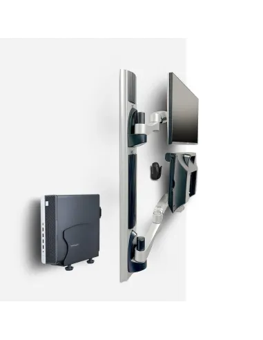 StarTech.com Estación de Trabajo Soporte de Pared para Monitor VESA de 27 Pulgadas (10kg) con Bracket para CPU   Ordenador y