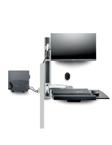 StarTech.com Estación de Trabajo Soporte de Pared para Monitor VESA de 27 Pulgadas (10kg) con Bracket para CPU   Ordenador y