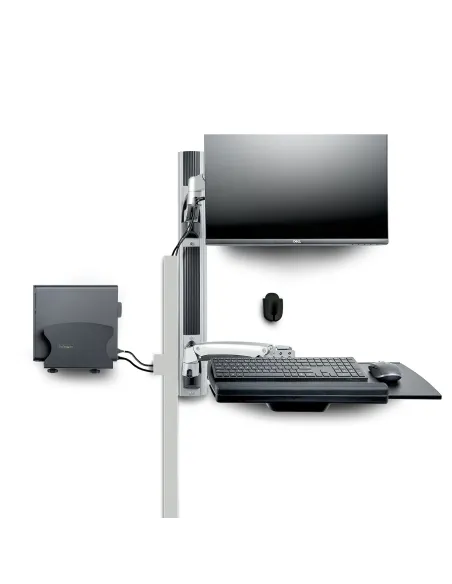 StarTech.com Estación de Trabajo Soporte de Pared para Monitor VESA de 27 Pulgadas (10kg) con Bracket para CPU   Ordenador y