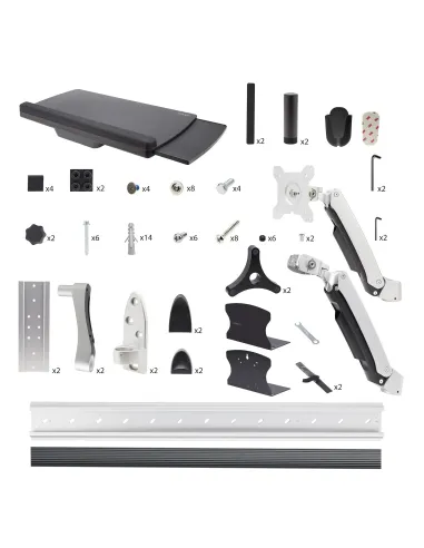 StarTech.com Estación de Trabajo Soporte de Pared para Monitor VESA de 27 Pulgadas (10kg) con Bracket para CPU   Ordenador y