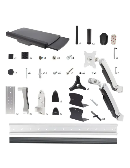 StarTech.com Estación de Trabajo Soporte de Pared para Monitor VESA de 27 Pulgadas (10kg) con Bracket para CPU   Ordenador y