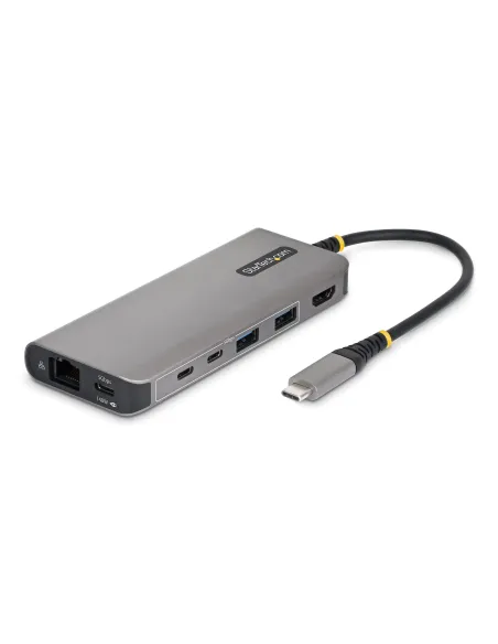 StarTech.com Mini Dock USB-C A HDMI - Adaptador Multipuertos - PD de 140W - 4K 60Hz - Hub USB 5 Puertos 5Gbps - GbE - Para