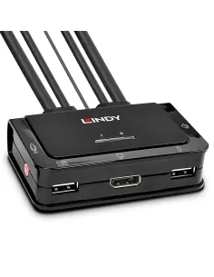 Lindy 42344 interruptor KVM Montaje en rack Negro