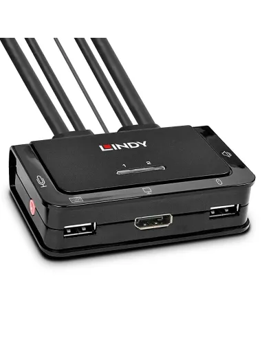 Lindy 42344 interruptor KVM Montaje en rack Negro