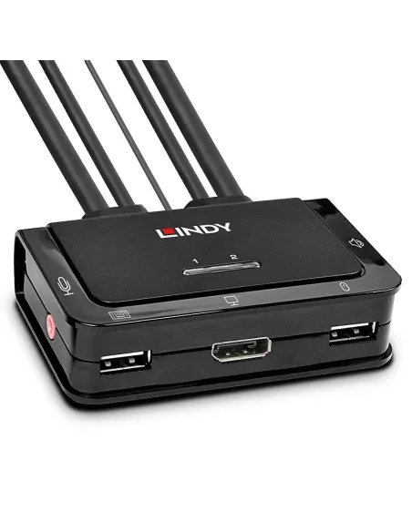 Lindy 42344 interruptor KVM Montaje en rack Negro