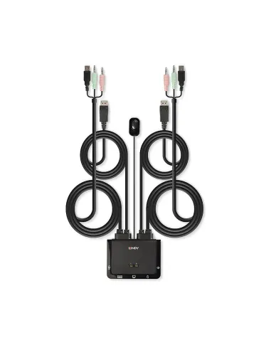 Lindy 42344 interruptor KVM Montaje en rack Negro