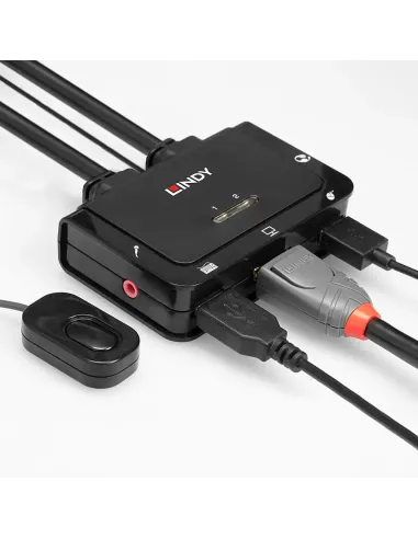 Lindy 42344 interruptor KVM Montaje en rack Negro