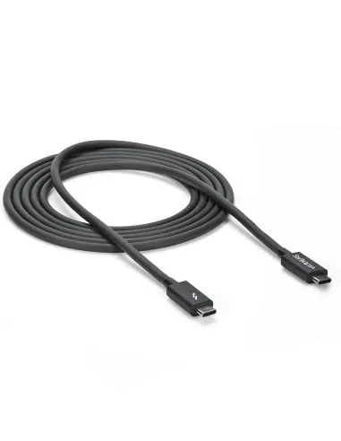 StarTech.com Cable Thunderbolt 3 Pasivo de 2m - 20Gbps - PD 100W - Vídeo 4K - Cable Thunderbolt - Certificado Thunderbolt -