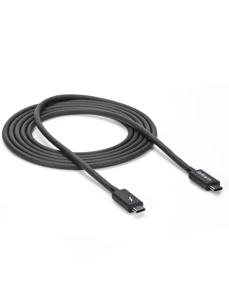 StarTech.com Cable Thunderbolt 3 Pasivo de 2m - 20Gbps - PD 100W - Vídeo 4K - Cable Thunderbolt - Certificado Thunderbolt -