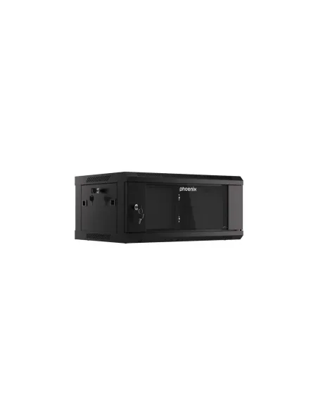 Armario rack phoenix 4u 600x450x279 auto - ensamblado 19'' hasta 60 kg negro