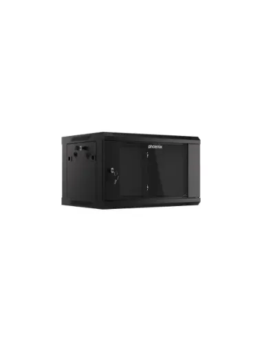 Armario rack phoenix 6u 600x450x368 auto - ensamblado 19'' hasta 60 kg negro