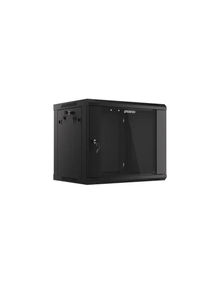 Armario rack phoenix 9u 600x450x501 auto - ensamblado 19'' hasta 60 kg negro