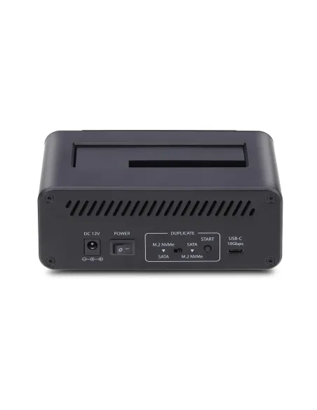 StarTech.com Clonador NVMe M.2 a SATA de 2.5 3.5 - Dock Duplicador Autónomo de 2 Bahías para SSD - Bidireccional NVMe a SATA  