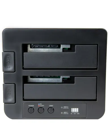 StarTech.com Duplicador Clonador Autónomo de Discos Duros o SSD SATA - Copiador de 2 Bahías - Base de Acoplamiento USB 3.1