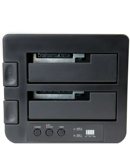 StarTech.com Duplicador Clonador Autónomo de Discos Duros o SSD SATA - Copiador de 2 Bahías - Base de Acoplamiento USB 3.1