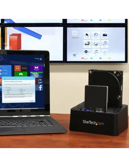 StarTech.com Duplicador Clonador Autónomo de Discos Duros o SSD SATA - Copiador de 2 Bahías - Base de Acoplamiento USB 3.1