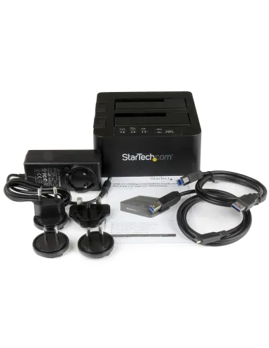 StarTech.com Duplicador Clonador Autónomo de Discos Duros o SSD SATA - Copiador de 2 Bahías - Base de Acoplamiento USB 3.1
