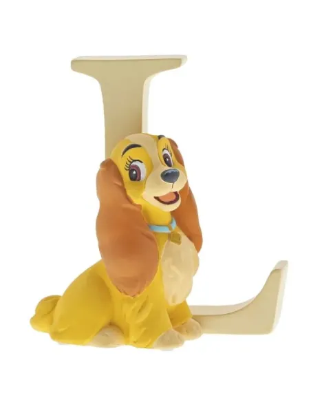 Figura enesco disney la dama y el vagabundo lady letra l