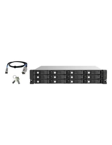 QNAP TL-R1220Sep-RP Carcasa de disco duro SSD Negro, Gris 2.5 3.5"