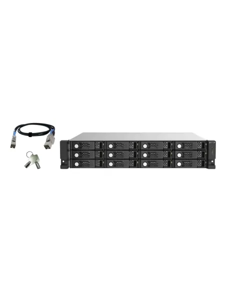 QNAP TL-R1220Sep-RP Carcasa de disco duro SSD Negro, Gris 2.5 3.5"