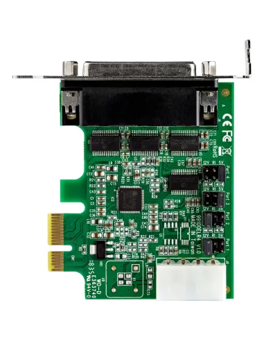 StarTech.com Tarjeta Adaptadora Serie PCI Express RS232 de 4 Puertos - Tarjeta Controladora Serie PCIe RS232 - PCIe a Serie DB9