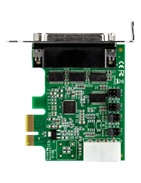 StarTech.com Tarjeta Adaptadora Serie PCI Express RS232 de 4 Puertos - Tarjeta Controladora Serie PCIe RS232 - PCIe a Serie DB9