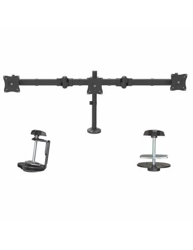 StarTech.com Brazo para 3 Monitores de Montaje en Escritorio - Soporte VESA Ergonómico para 3 Monitores de hasta 27" - Mástil