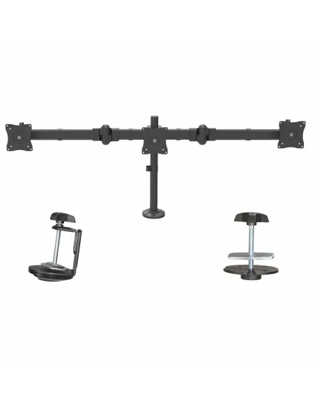 StarTech.com Brazo para 3 Monitores de Montaje en Escritorio - Soporte VESA Ergonómico para 3 Monitores de hasta 27" - Mástil
