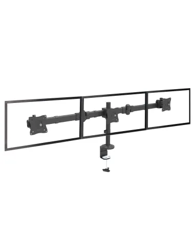 StarTech.com Brazo para 3 Monitores de Montaje en Escritorio - Soporte VESA Ergonómico para 3 Monitores de hasta 27" - Mástil
