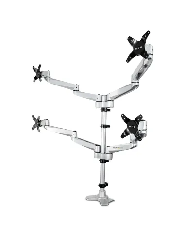 StarTech.com Brazo Soporte VESA de Escritorio para 4 Monitores Articulado Ergonómico de Ajuste de Altura para 4 Monitores 2x2