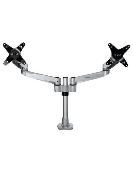 StarTech.com Brazo Articulado Prémium para Dos Monitores de hasta 27" (8Kg) - Soporte VESA de Altura Ajustable - Montaje