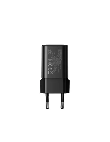 CoolBox CARGADOR GAN 25W USB-A USB-C PARED NEGRO