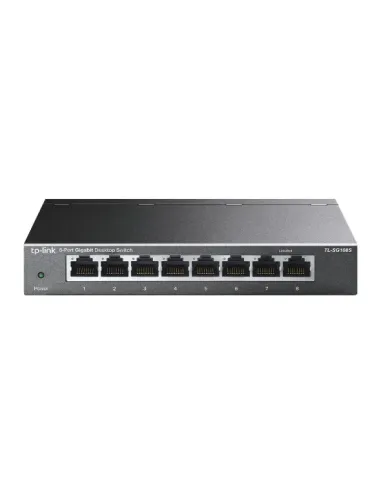 TP-Link TL-SG108S(UN) switch No administrado Gigabit Ethernet (10 100 1000) Escritorio Negro