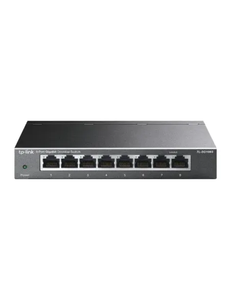 TP-Link TL-SG108S(UN) switch No administrado Gigabit Ethernet (10 100 1000) Escritorio Negro