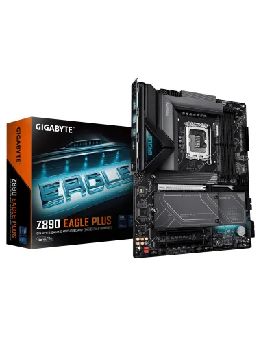 GIGABYTE Z890 EAGLE PLUS Placa Base – Compatible con procesadores Intel Core Ultra (Serie 2), VRM de 14+1+2 fases, hasta 9466