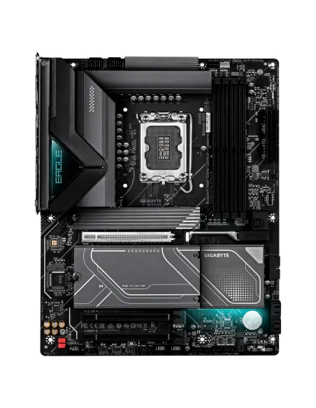 GIGABYTE Z890 EAGLE PLUS Placa Base – Compatible con procesadores Intel Core Ultra (Serie 2), VRM de 14+1+2 fases, hasta 9466