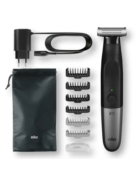 Braun Series X XT5200 Máquina de afeitar de láminas Recortadora Negro, Metálico