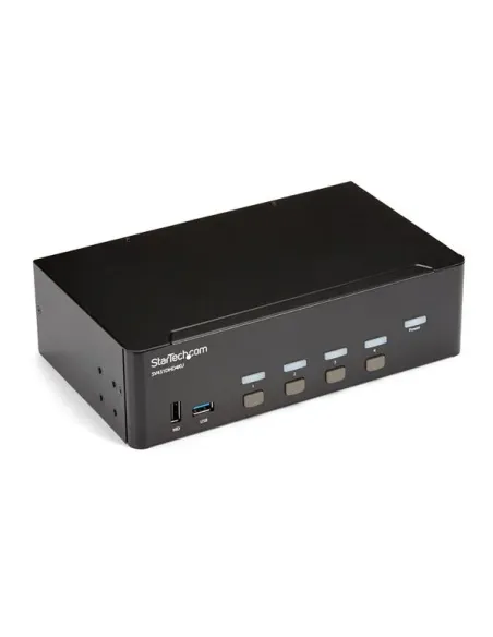StarTech.com Switch Conmutador KVM de 4 Puertos HDMI - 4K de 30Hz - de Pantalla Doble