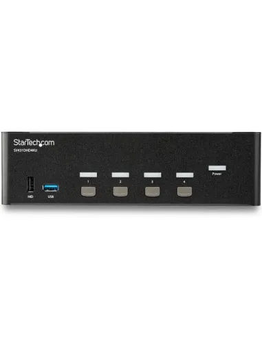StarTech.com Switch Conmutador KVM de 4 Puertos HDMI - 4K de 30Hz - de Pantalla Doble