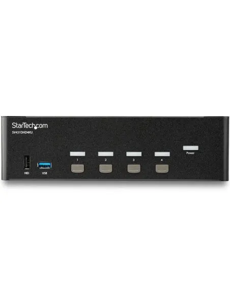StarTech.com Switch Conmutador KVM de 4 Puertos HDMI - 4K de 30Hz - de Pantalla Doble