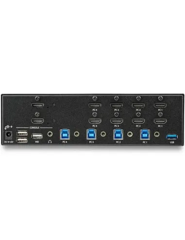 StarTech.com Switch Conmutador KVM de 4 Puertos HDMI - 4K de 30Hz - de Pantalla Doble