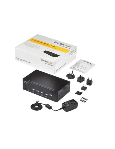StarTech.com Switch Conmutador KVM de 4 Puertos HDMI - 4K de 30Hz - de Pantalla Doble