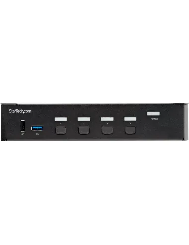 StarTech.com Switch Conmutador KVM de 4 Puertos HDMI 2.0 4K para 1 Monitor - Vídeo de 4K y 60Hz Ultra HD - HDR - Hub Ladrón USB